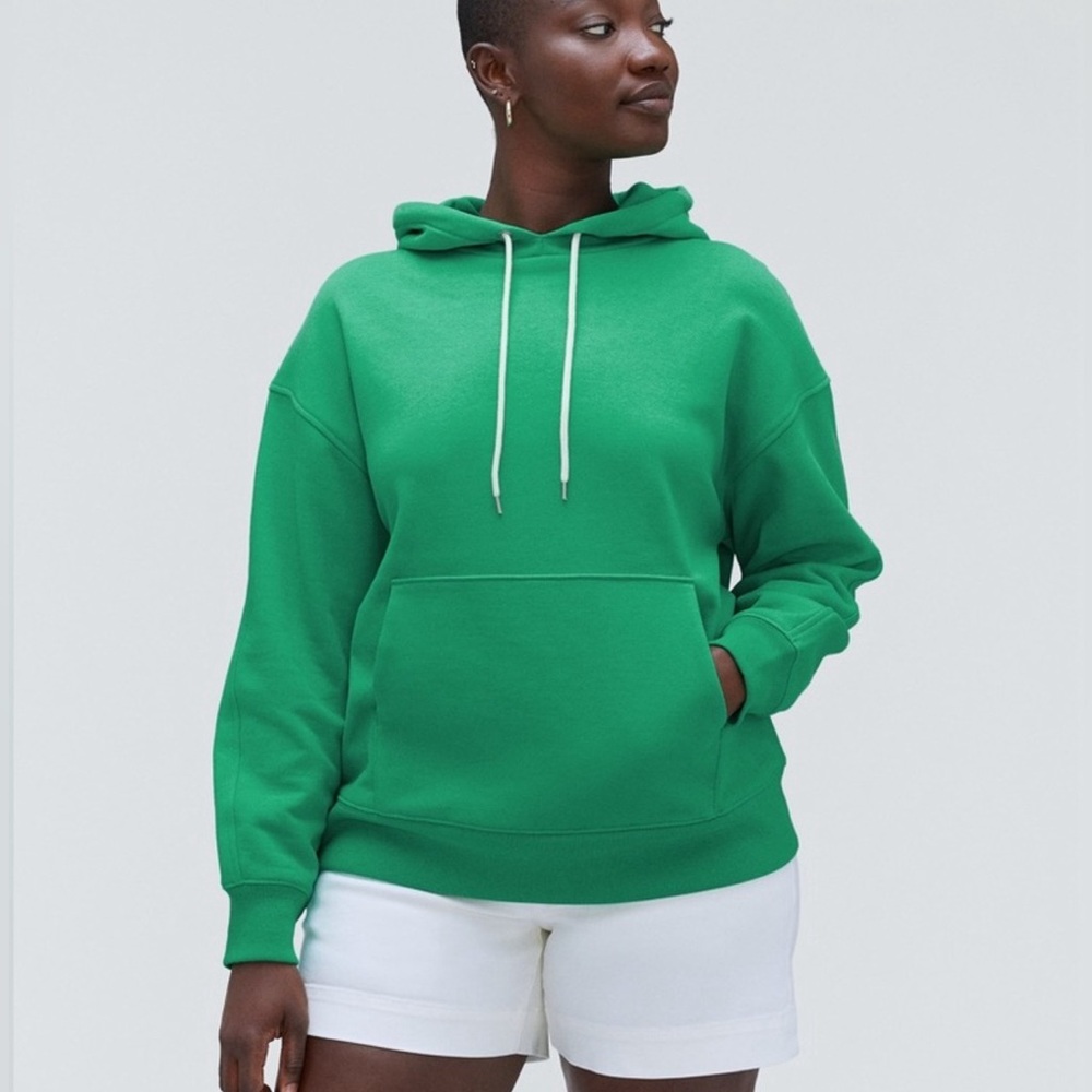 EVERLANE The Track Oversized Hoodie in Jade Green - Women’s Size Small - New